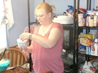 Jamie preparing party food!