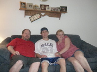 Steve, Jared, and Jamie...hot, tired, and happy